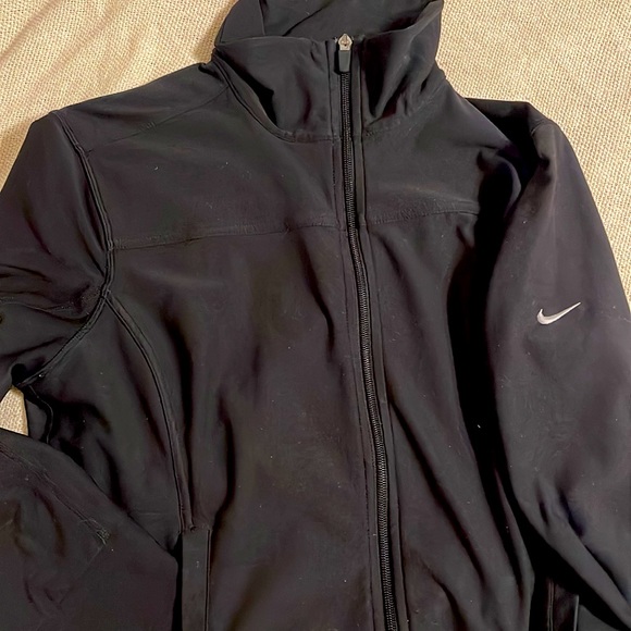 Lightly Worn Nike Black Womens Jacket with Zipper - Picture 2 of 4